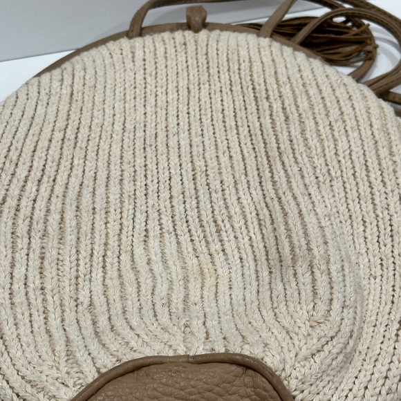 Vintage Sweater Knit Purse with Faux Leather Trim & Strap - Picture 7 of 7